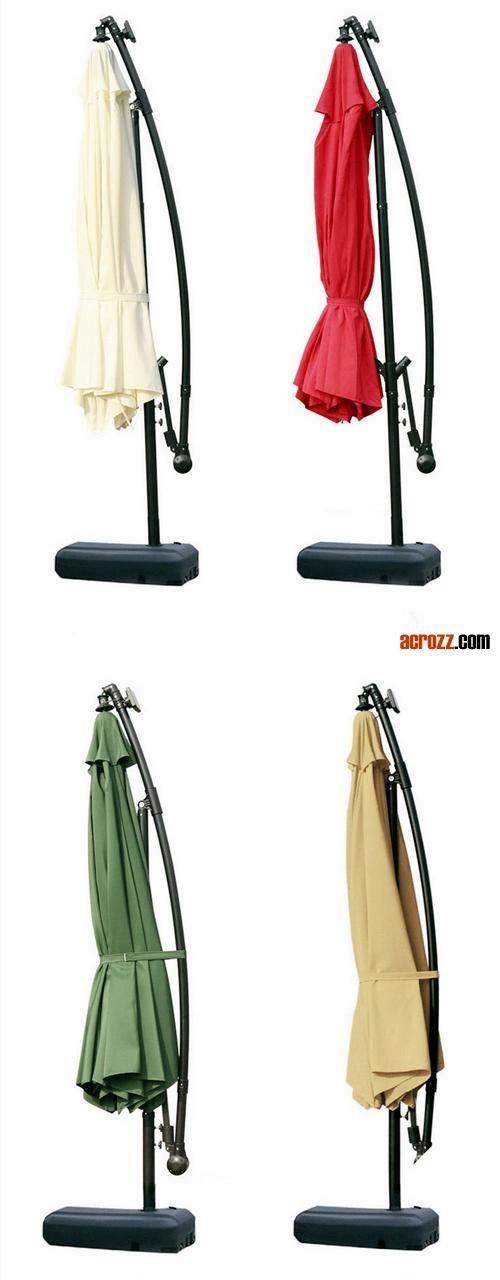 Outdoor Garden Patio Beach LED Light Parasol Umbrella