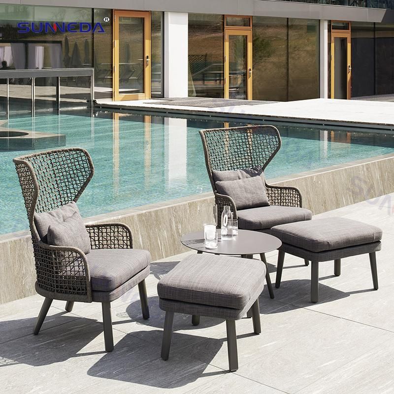 Nordic Style Outdoor Leisure Chair with Sun Protection Rope