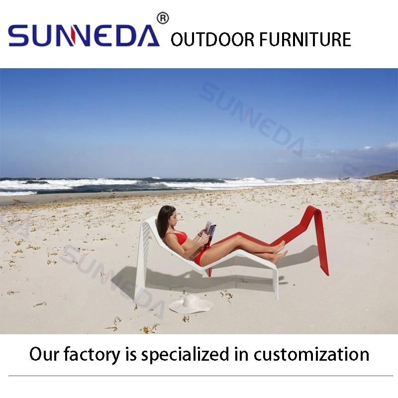 Aluminum Frame Ergonomic Bending Simple Elegant Outdoor Beach Single Bed