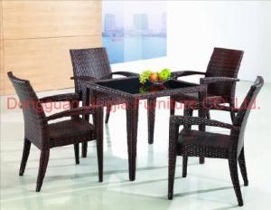 Outdoor Iron Rattan Leisure Coffee Lounge Table Set (JJ-S430)