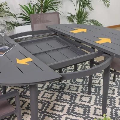 Aluminum Outdoor Brand or OEM Round Garden Chairs and Table Set