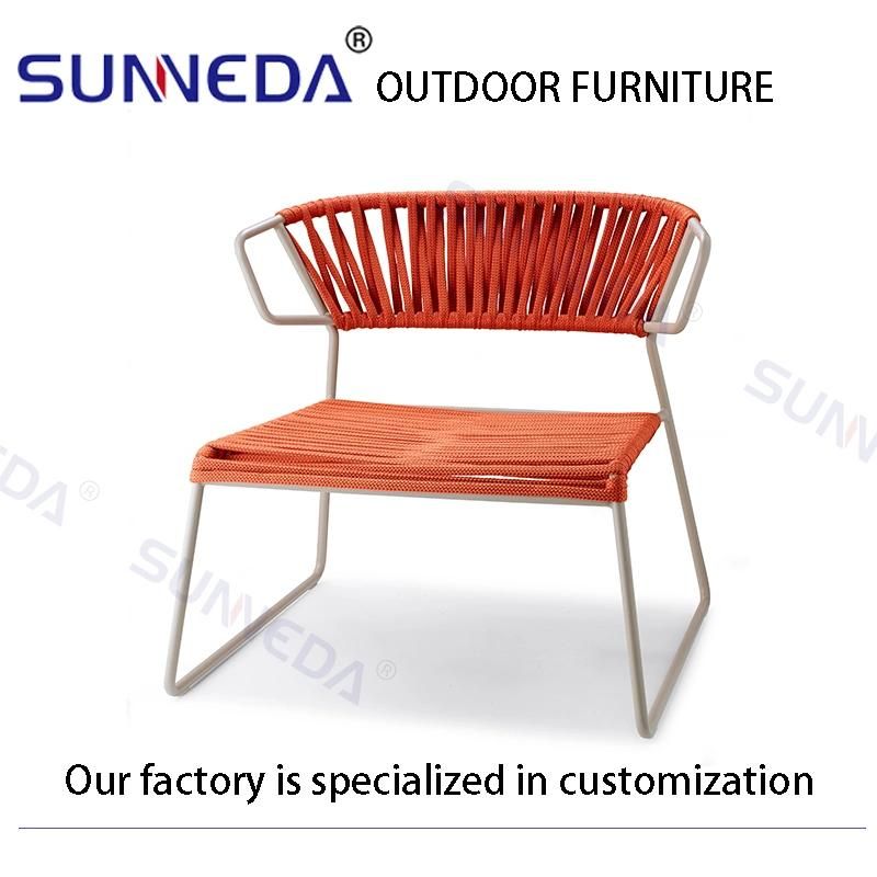 Aluminum Frame, Woven Flat Webbing Chair