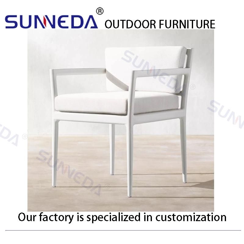 All Aluminum Frame Outdoor Garden Modern Comfortable Chair with Cushion
