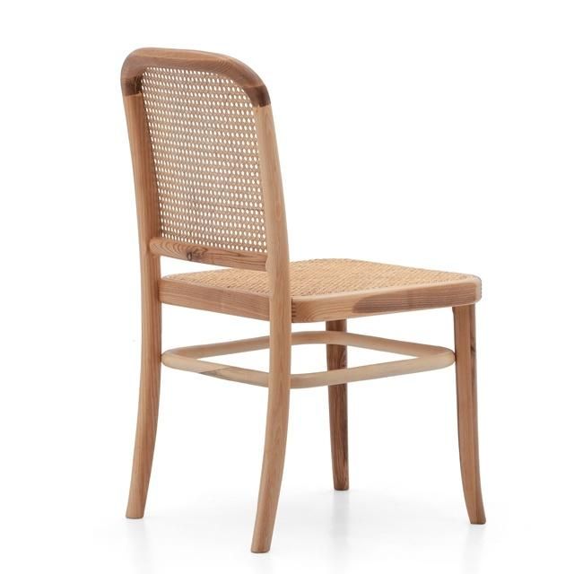 French Bistro Real Rattan Back Solid Wooden Events Hire Dining Chair