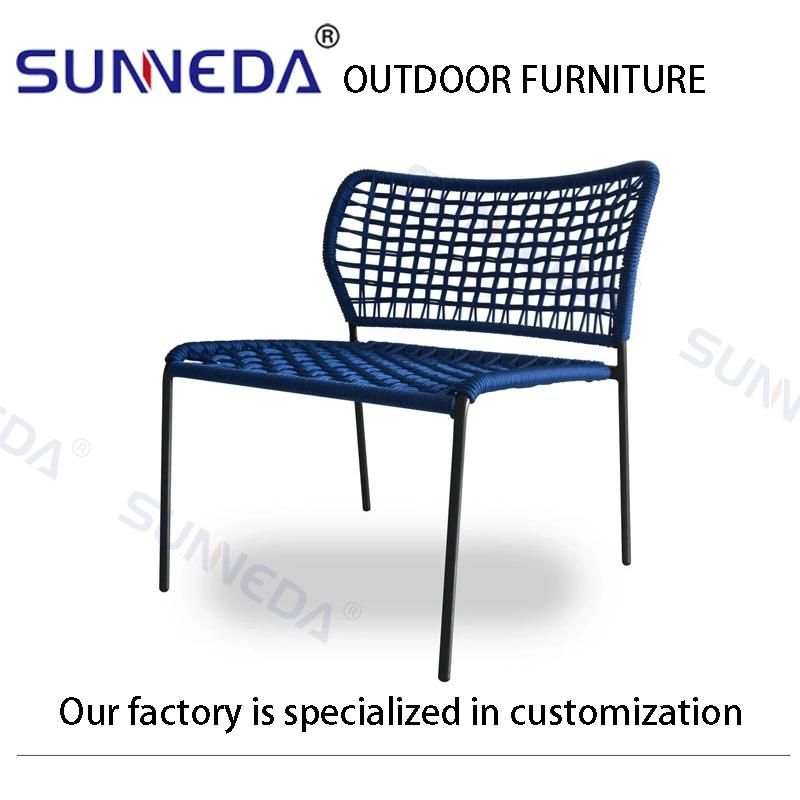 Modern Outdoor Comfortable Corner Simple Chair with Waterproof Cushion