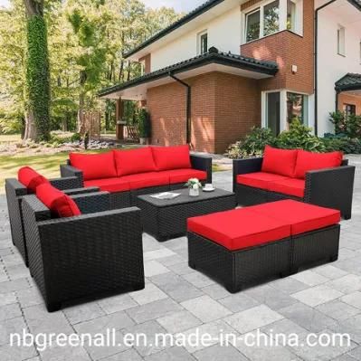 7PCS Modern Rattan/Wicker Garden Furniture Set Outdoor Patio Furniture Combination Sofa