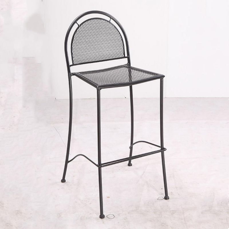Comfortable Restaurant Dining Room Furniture Outdoor Garden Iron Frame Chair