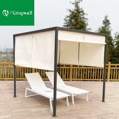 Popular Aluminum Frame Garden Patio Furniture Outdoor Sun Chaise with Adjustable Height
