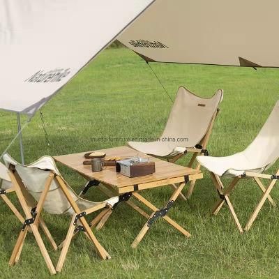 Modern Outdoor Garden Picnic Simple Furniture Solid Wood Folding Camping Chair