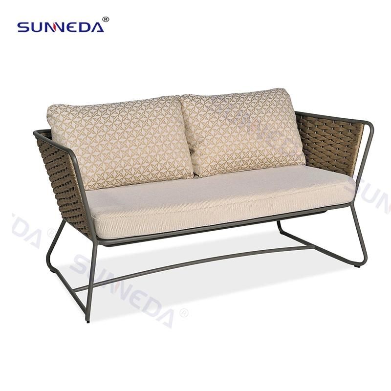 Leisure Comfortable Outdoor Aluminum Sofa and Table with HPL Board