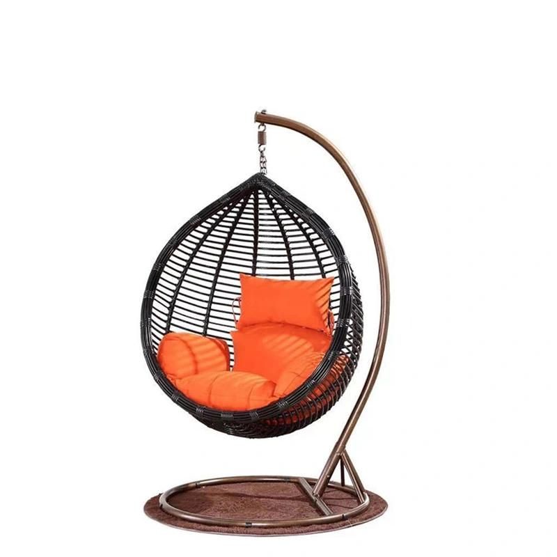 Outdoor Hotel Terrace Rattan Warter Dropped Wicker Hanging Swing Chair