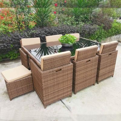 Villa Hotel Outdoor Garden Rattan Table and Chair Household Furniture