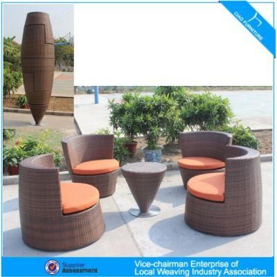 Synthetic Outdoor Furniture Wicker Garden Rattan Coffee Table and Chair