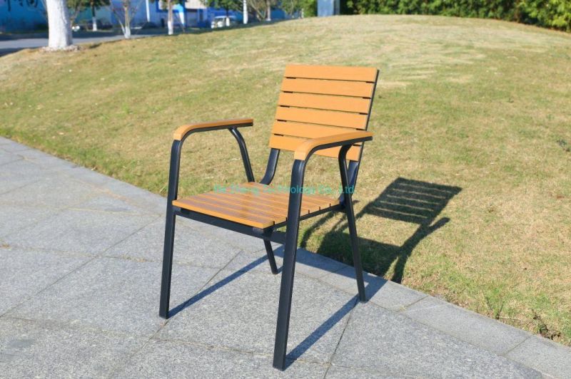 Commercial Used Outdoor Restaurant Garden Polywood Garden Chairs Set with Umbrella
