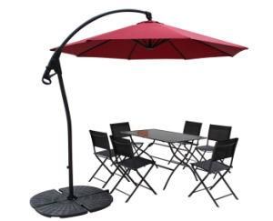 New Style 10ft Hand Push Banana Garden Parasol