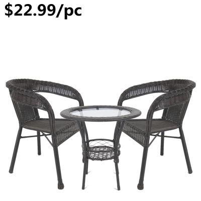 Outdoor Garden Modern Leisure Handmake Design Party Table Rattan Chair