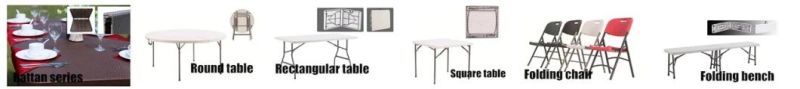 6FT HDPE Plastic Folding Chair Table Outdoor Dining Folding Table