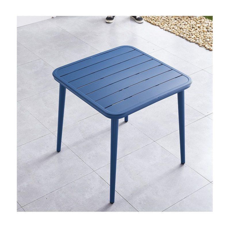 High End Aluminum Colorful Square Table