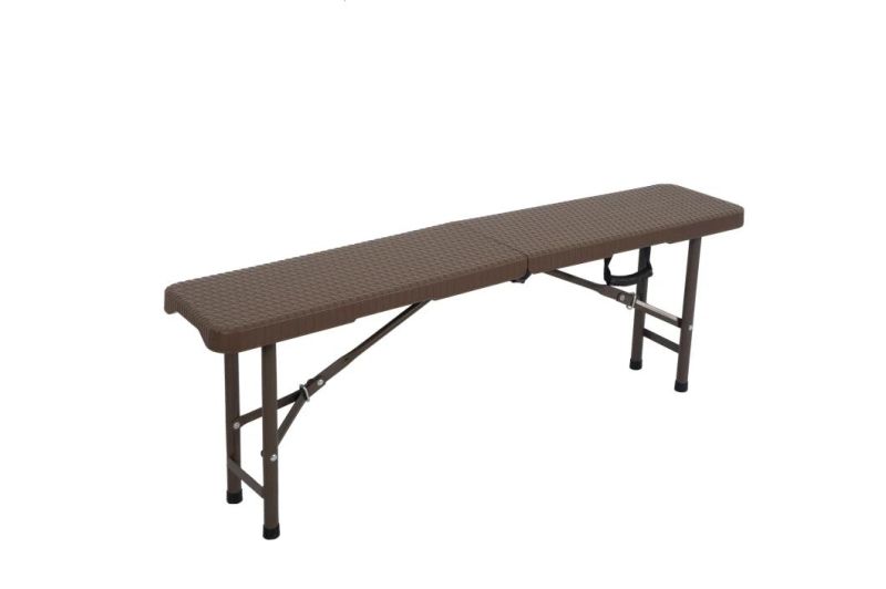 Molding Dinner Bench Sets/ Brown Rattern Catering Picnic Outdoor Bench/Suitcase Style Bench in /Garden Bench 4FT