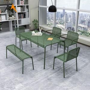 Chinese Factory Wholesale Green Modern Outdoor Chairs and Tables