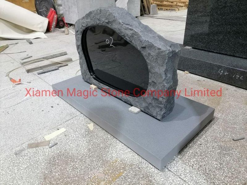 Hot Selling Granite Cemetery American Monument Tombstone Marker with Base