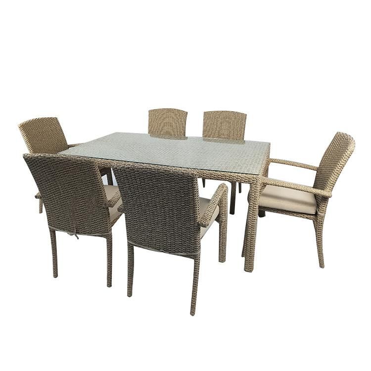 Luxury High Quality Viro Rattan Outdoor Furniture Restaurant Dining Table