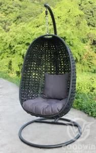 Outdoor Garden Furniture Leisure Lower Wicker Hanging Chair with Cushion