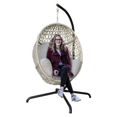 New OEM Metal by Sea Foshan Modern Swing Chair Egg Rattan Hanging