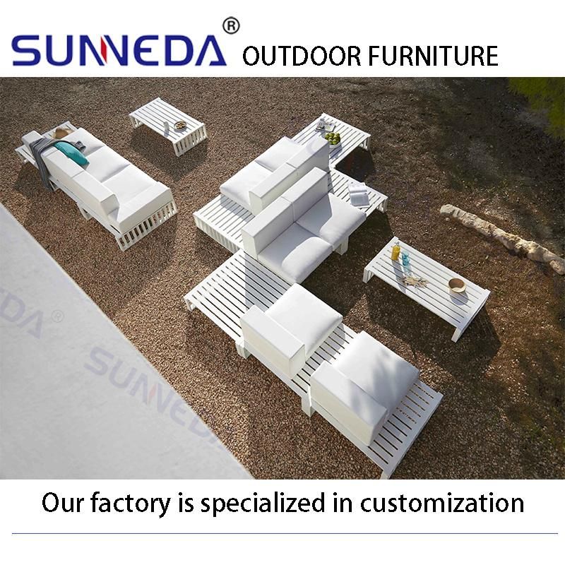 Sunneda Outdoor Garden Furniture Alu Square Tube Furniture Sofa Set