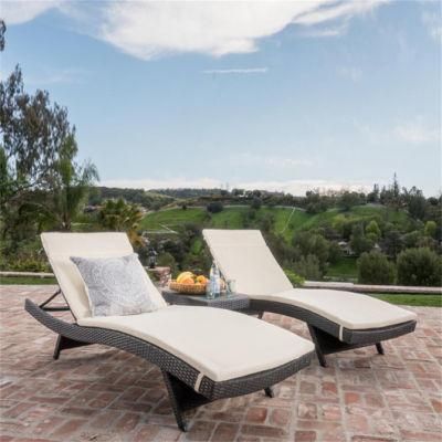 Swimming Pool Sunbed Wicker Sun Lounger Garden Rattan Furniture