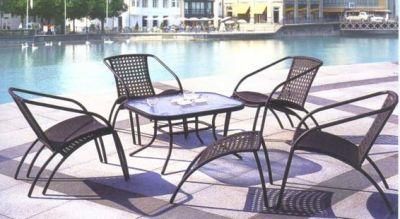 Rattan Table and Chair for Patio
