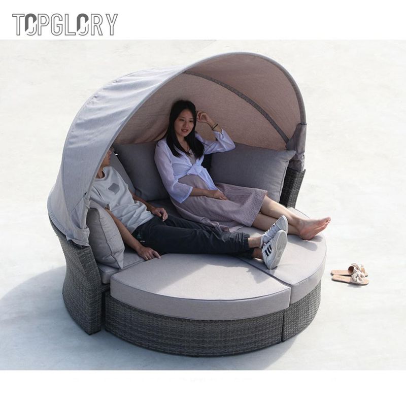 Luxury Modern Garden Hotel Home Resort Villa Outdoor Furniture Daybed Cabana Gazebo Sunbed Sofa Bed