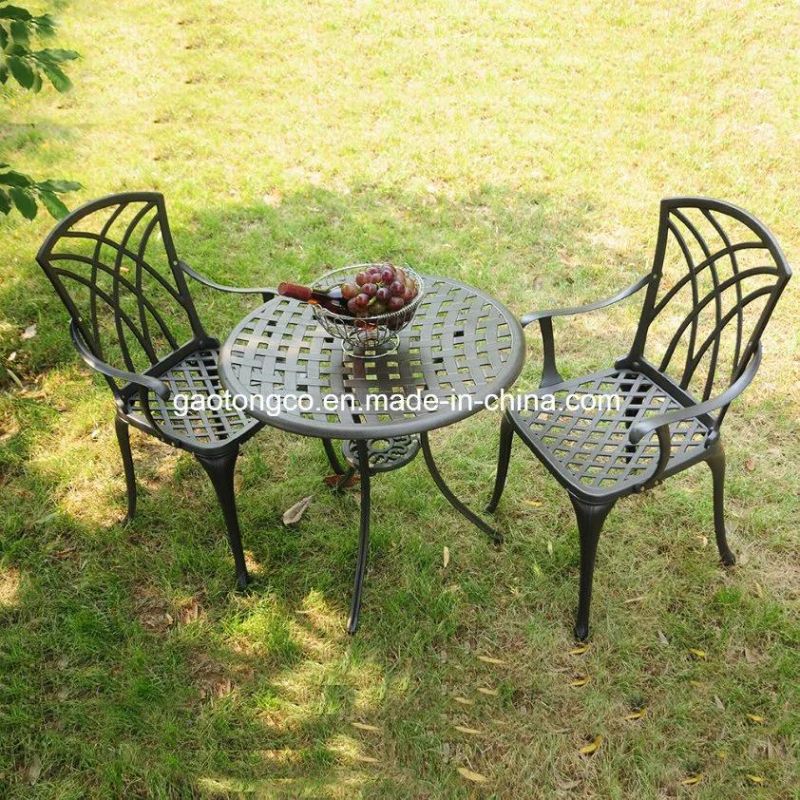 3 Piece Bistro Set Outdoor Furniture Multiple Color Cast Aluminum Patio Furniture