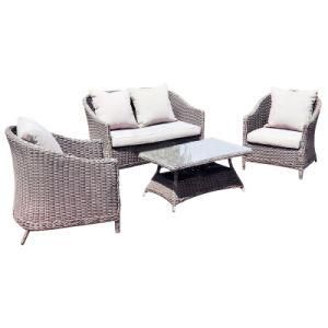 Outdoor Aluminum Garden Rattan Wicker Sofa Furniture Conversation Set