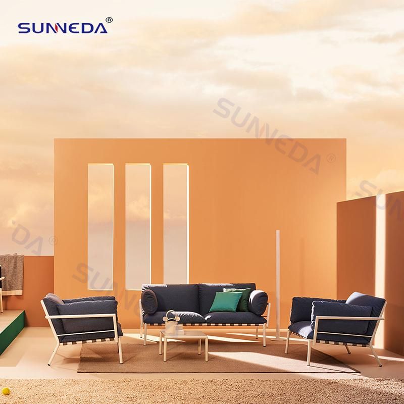 Hotel Luxury Aluminum Sofa Set Leisure Patio Couch