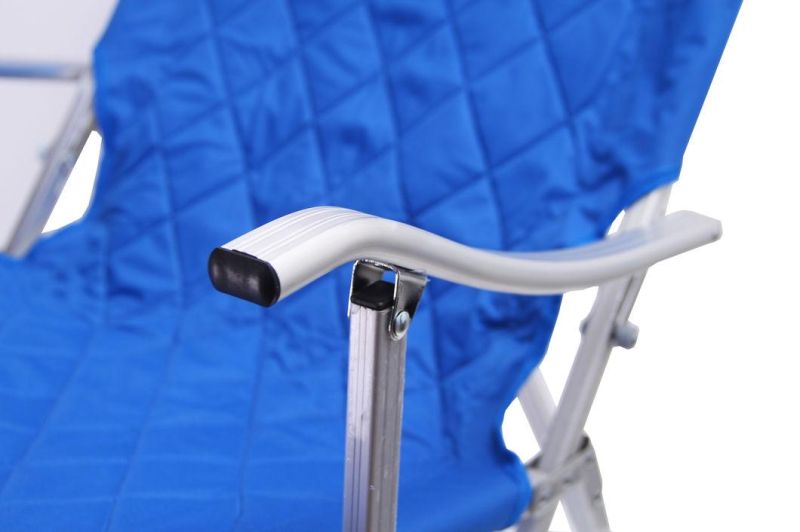 Aluminum Luxury Folding Camping Floor Moon Portable Foldable Blue Chair