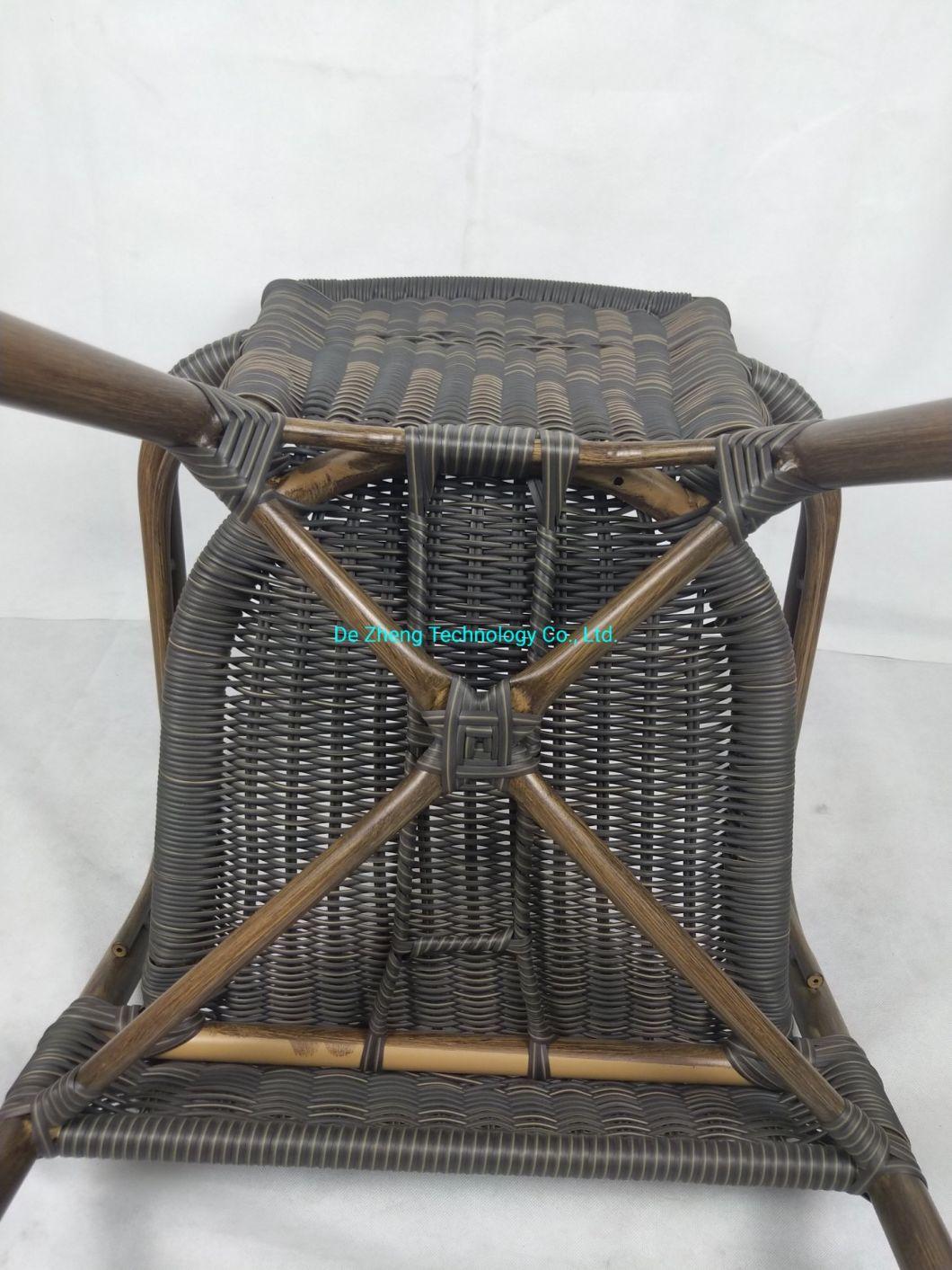 Outdoor Garden High Back Queen PE Rattan Queen Chair Restaurant Furniture for Bistro Cafe Use