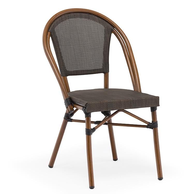 Popular Mesh Black Outdoor Stackable Chairs for Restaurant