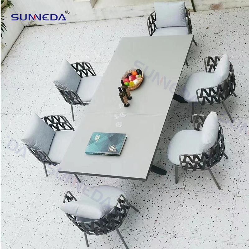 Outdoor Dining Set with High Quality Aluminum Frame Chiars