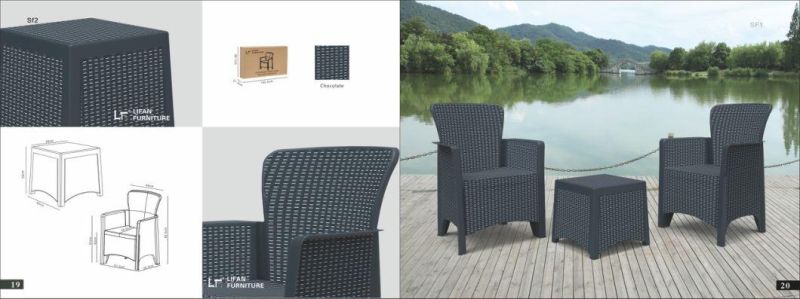 PP Injection Rattan Sofa for Outdooor