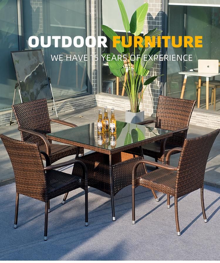 Rattan Outdoor Furniture Terrace Garden Table and Chair Household Furniture