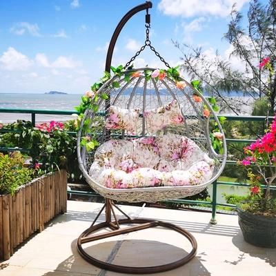 Outdoor Hanging Chair Double Rocking Chair Hanging Basket Rattan Chair