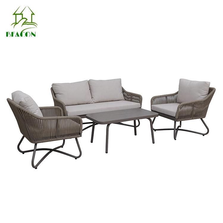 Outdoor Aluminum Sofa with Cushion Hotel Project Patio Sofa