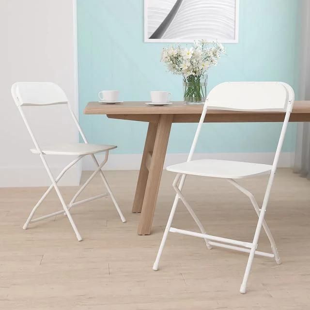 Comfortable White Plastic Folding Chair for Event