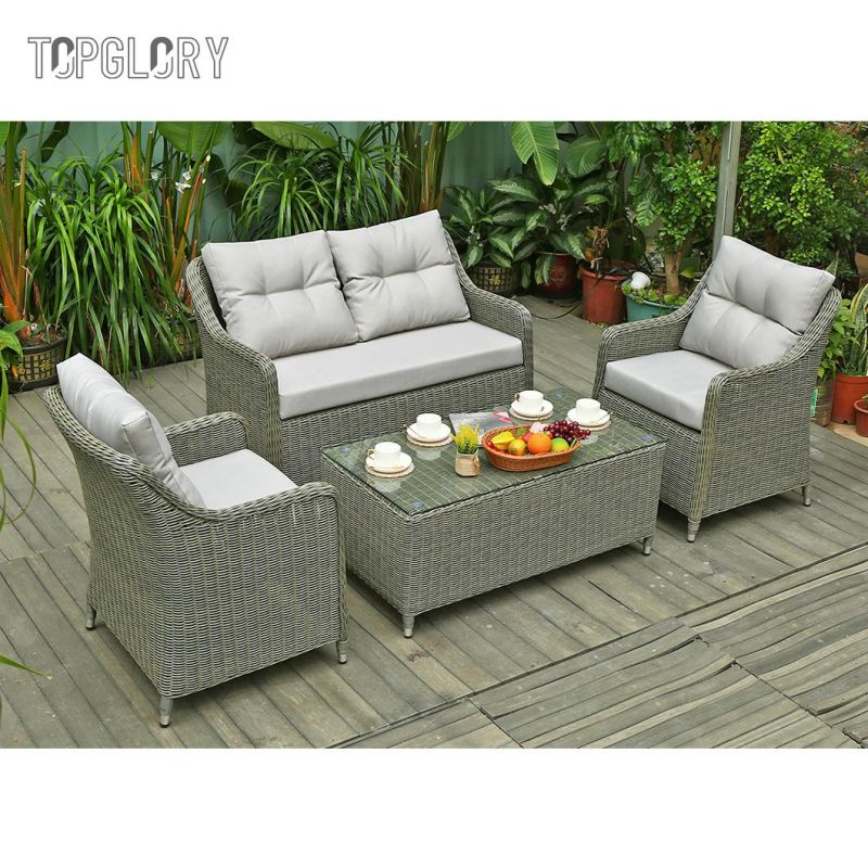 Factory Custom Fashion Design Wicker Sofa Set Outdoor Garden Rattan Sofa