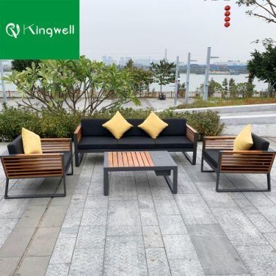 Modern Style Outdoor Garden Sofa Sets Wooden Sofa Set Patio Teak Wood Furniture for Hotel