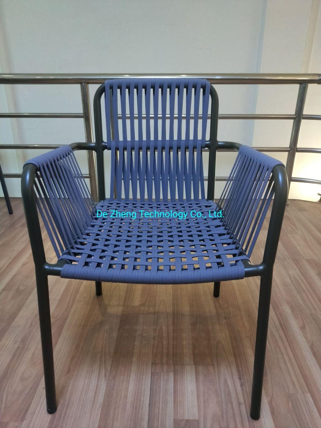 Latest Leisure Waterproof Bistro Terrace Woven Rope Hilton Aluminium Outdoor Furniture