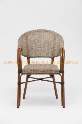 Textilene Aluminum Outdoor Chair Wooden Garin Finish