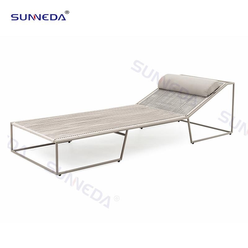 Outdoor Swimming Pool Aluminum Metal Beach Sun Bed Chaise Lounger