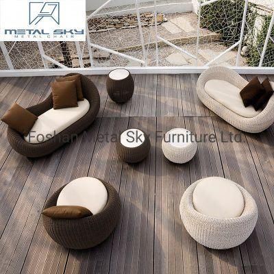 Outdoor Garden Hotel Villa Patio Aluminum Wicker Rope Rattan Sofa